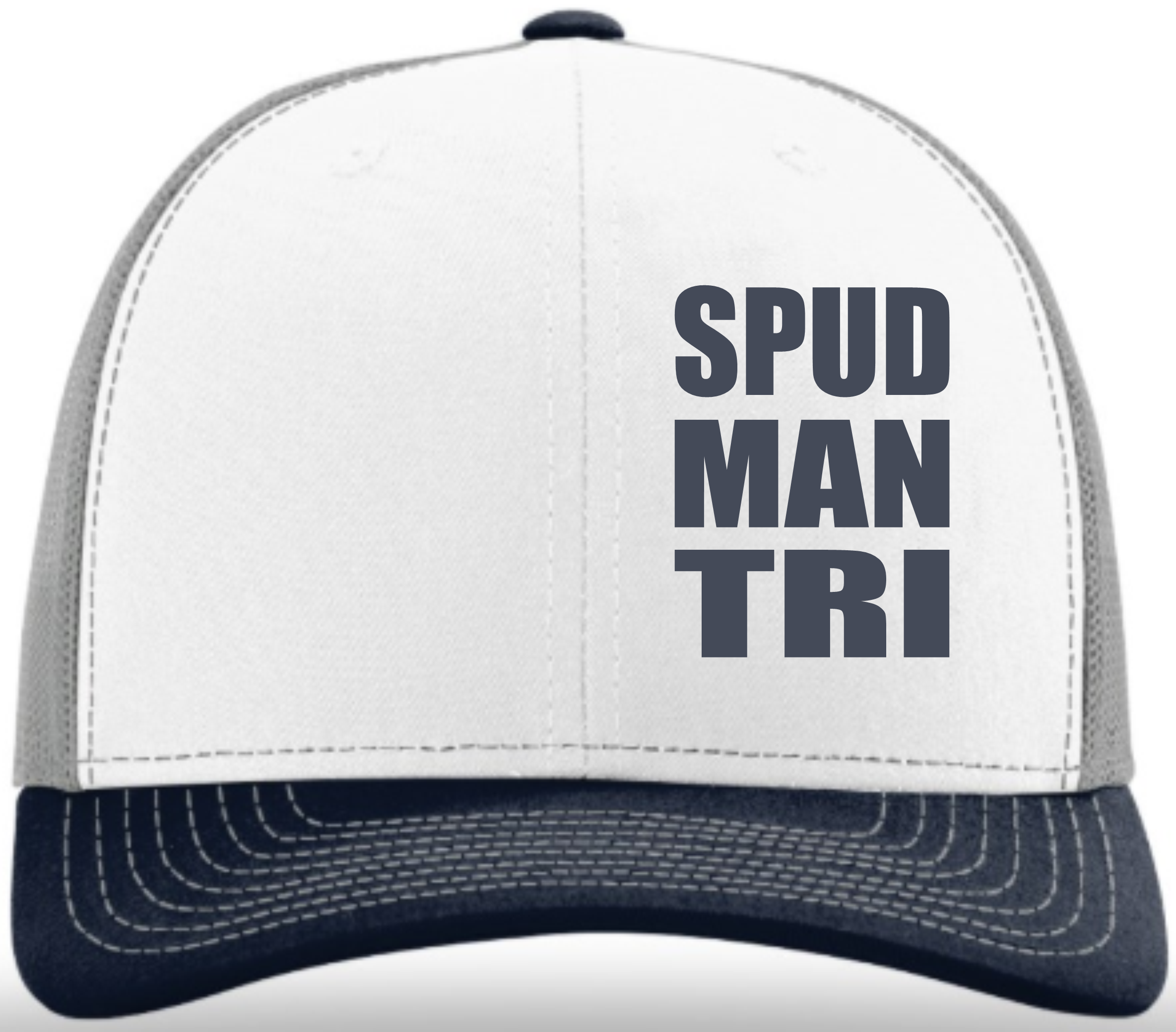 Spudman Triathlon Cap - 40th Anniversary White & Gray
