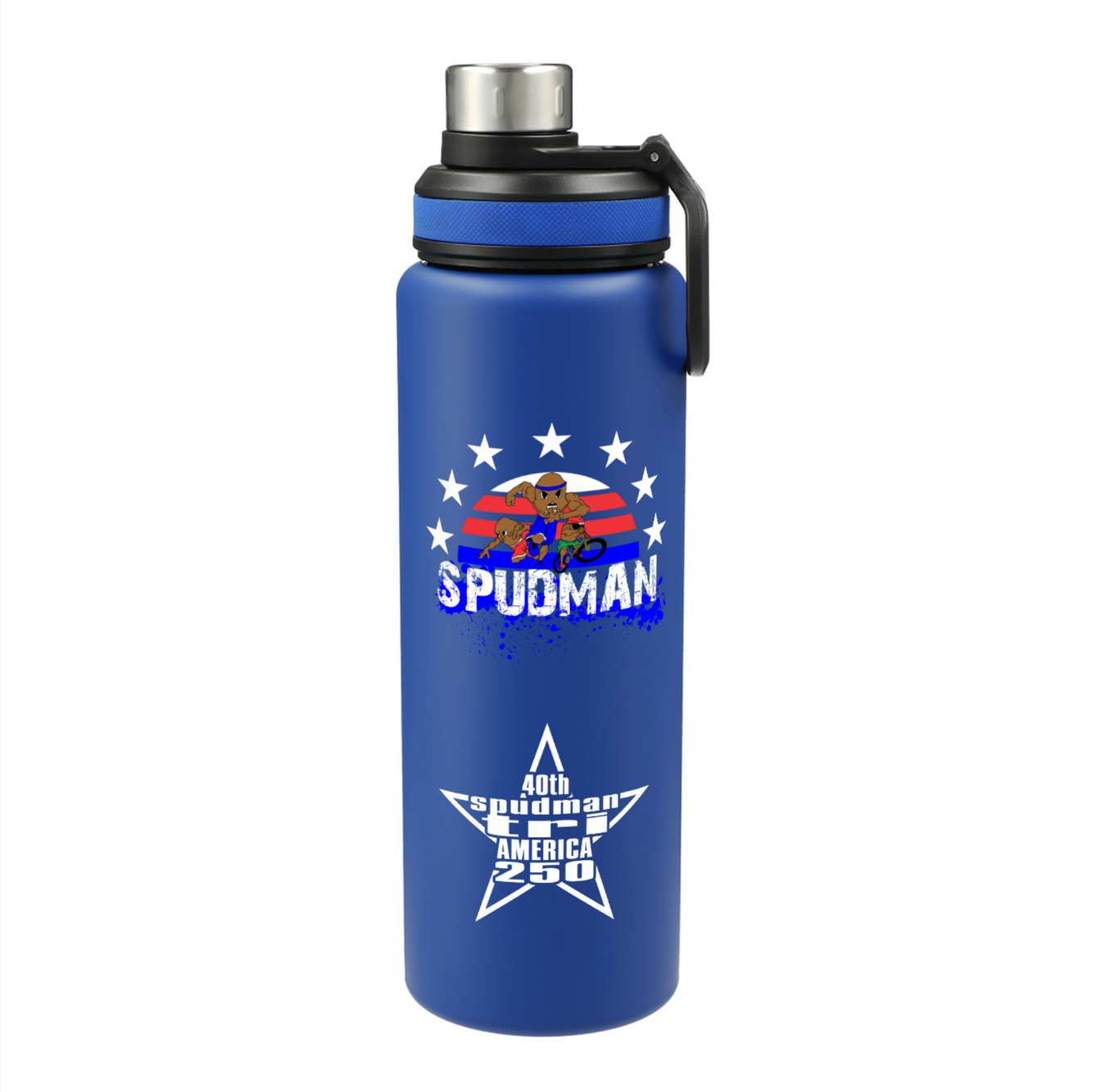 Spudman America 250 Stainless Steel Water Bottle Blue 32oz